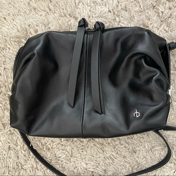 Rag & Bone Black Leather Top Handle Convertible Crossbody Bag NWT - Picture 9 of 10